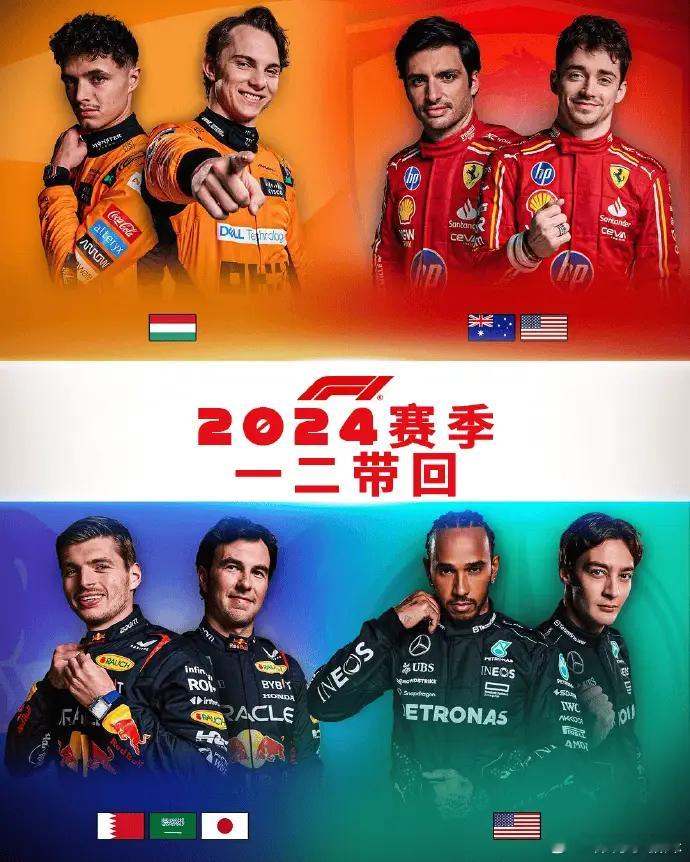 2024赛季F1已结束，维斯塔潘夺得车手总冠军，迈凯伦车队夺得车队总冠军。据统计