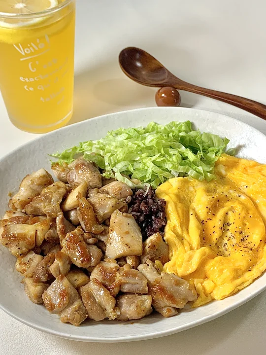 🌟懒人高蛋白丨15分钟搞定鸡腿肉生菜盖饭🍱