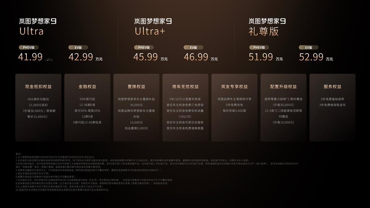 【售41.99万起，岚图梦想家9正式上市】9月22日，岚图梦想家9正式上市，共推