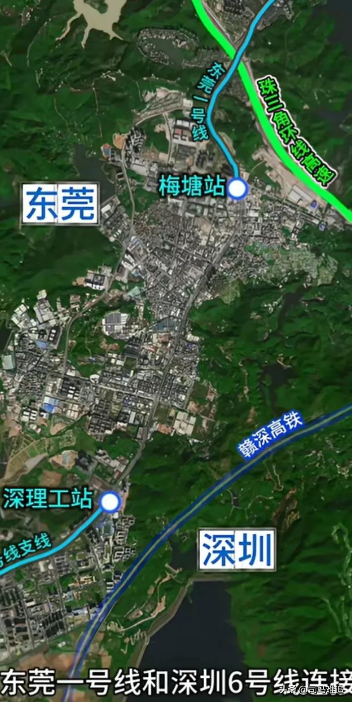 地铁，深圳6号线和东莞1号线什么时候牵手？就差4公里
深圳6号线支线的首末站深理