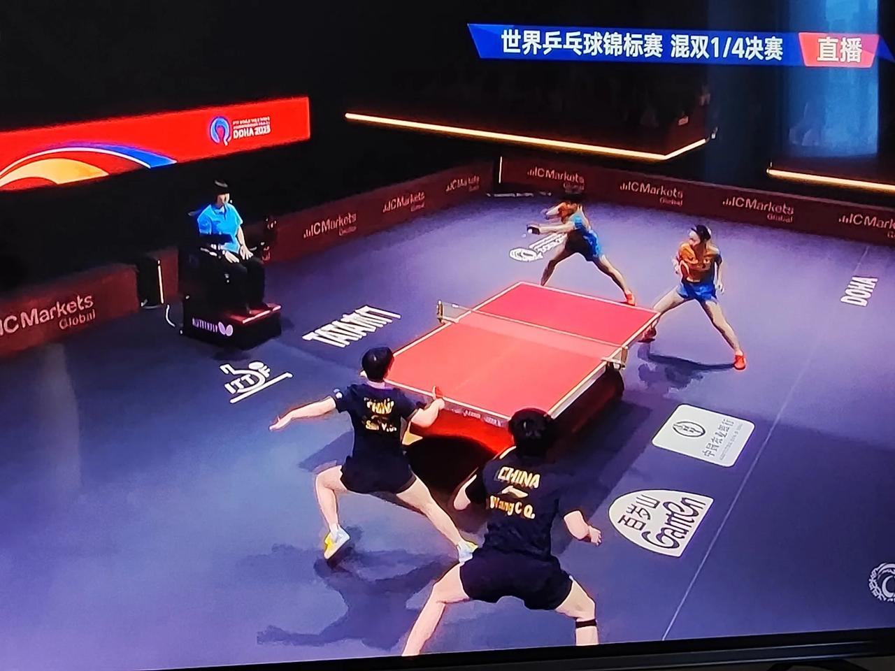 多哈世乒赛混双1/4决赛:莎头组合对阵松岛/张本美和
说实在话，太紧张了，我不敢