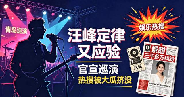 汪峰：我宣演唱会！网友：别管演唱会，景甜三千万官司才是重头戏