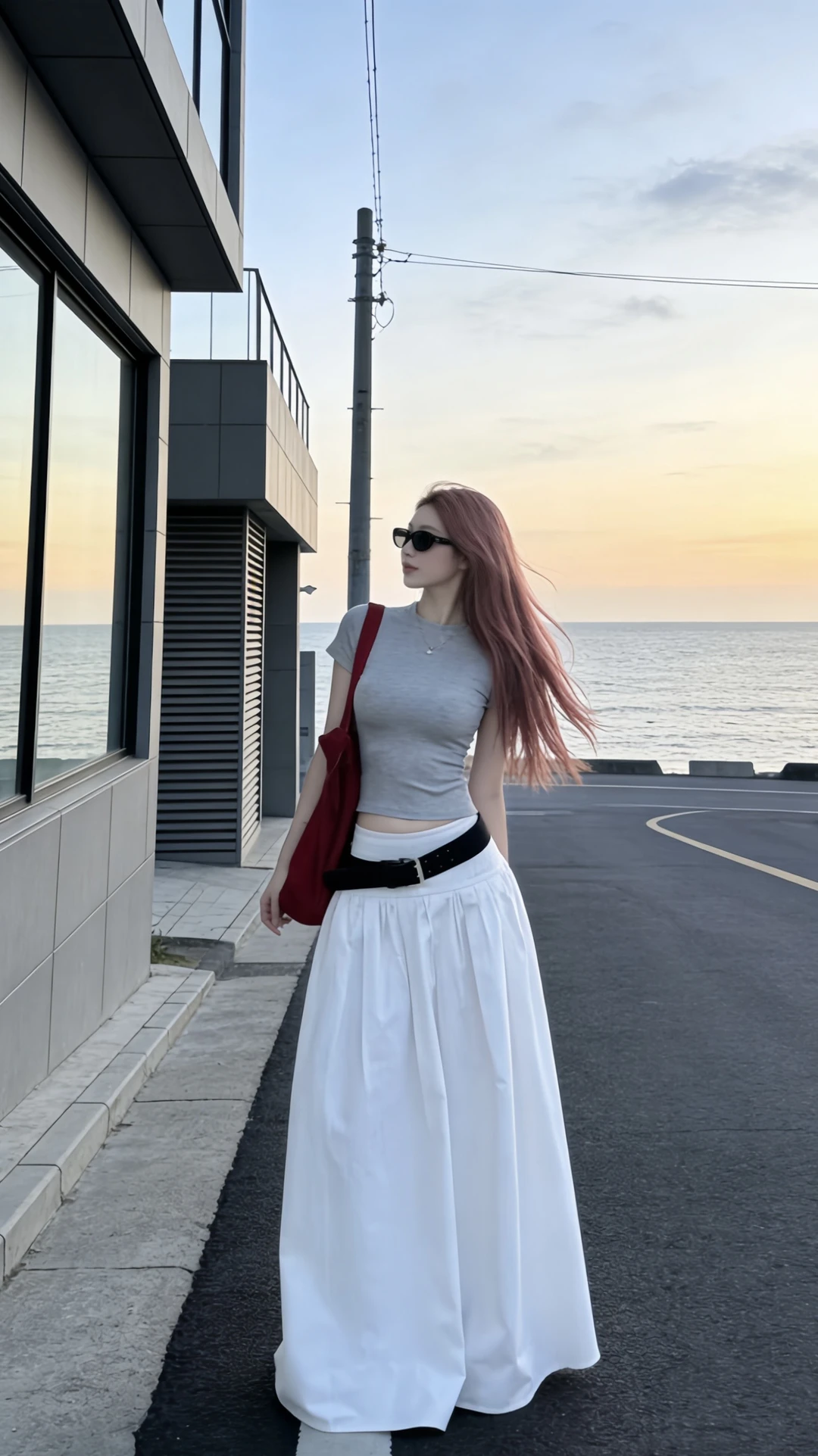 今天穿什么｜白裙子太适合海边啦