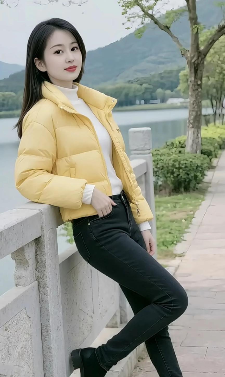 穿搭指南：温暖米色羽绒服搭配黑色裤子，元气满满！浅色羽绒服穿搭 羽绒服搭配法