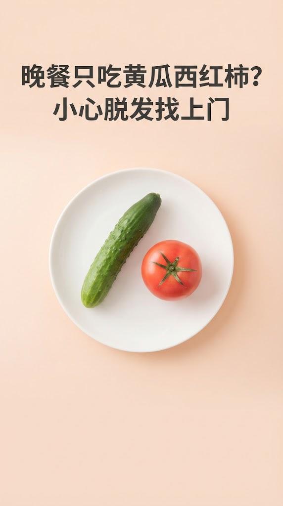 晚餐只吃黄瓜西红柿？小心脱发找上门

为了在聚会前火速瘦几斤，很多女性晚饭只啃一