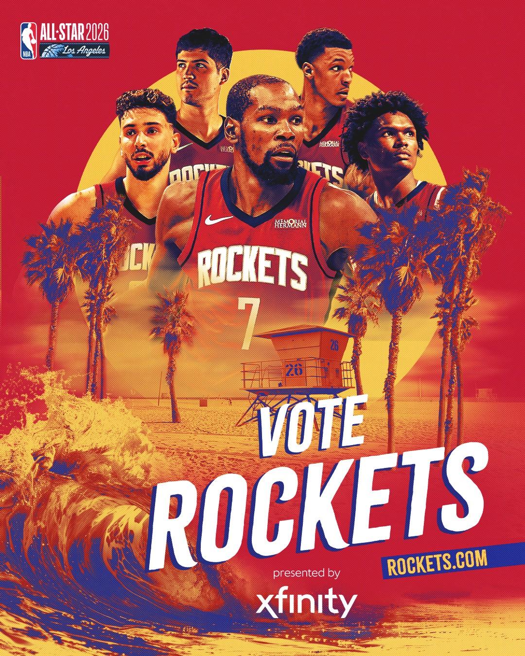 火箭队官方：投票送球员进全明星