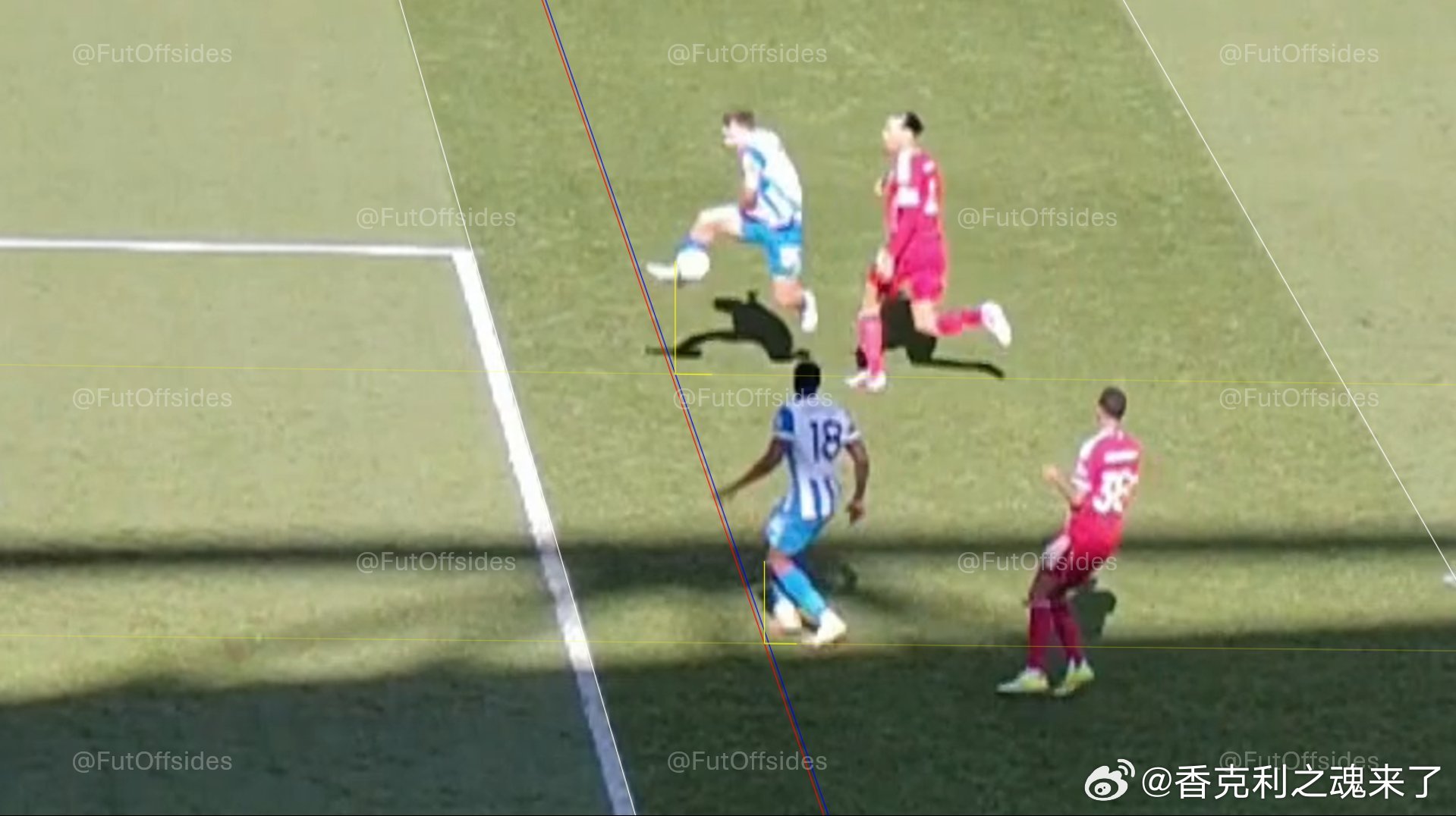 布莱顿对阵利物浦比赛中VAR的越位判罚有误，但五厘米误差宽松度就  布莱顿第二粒