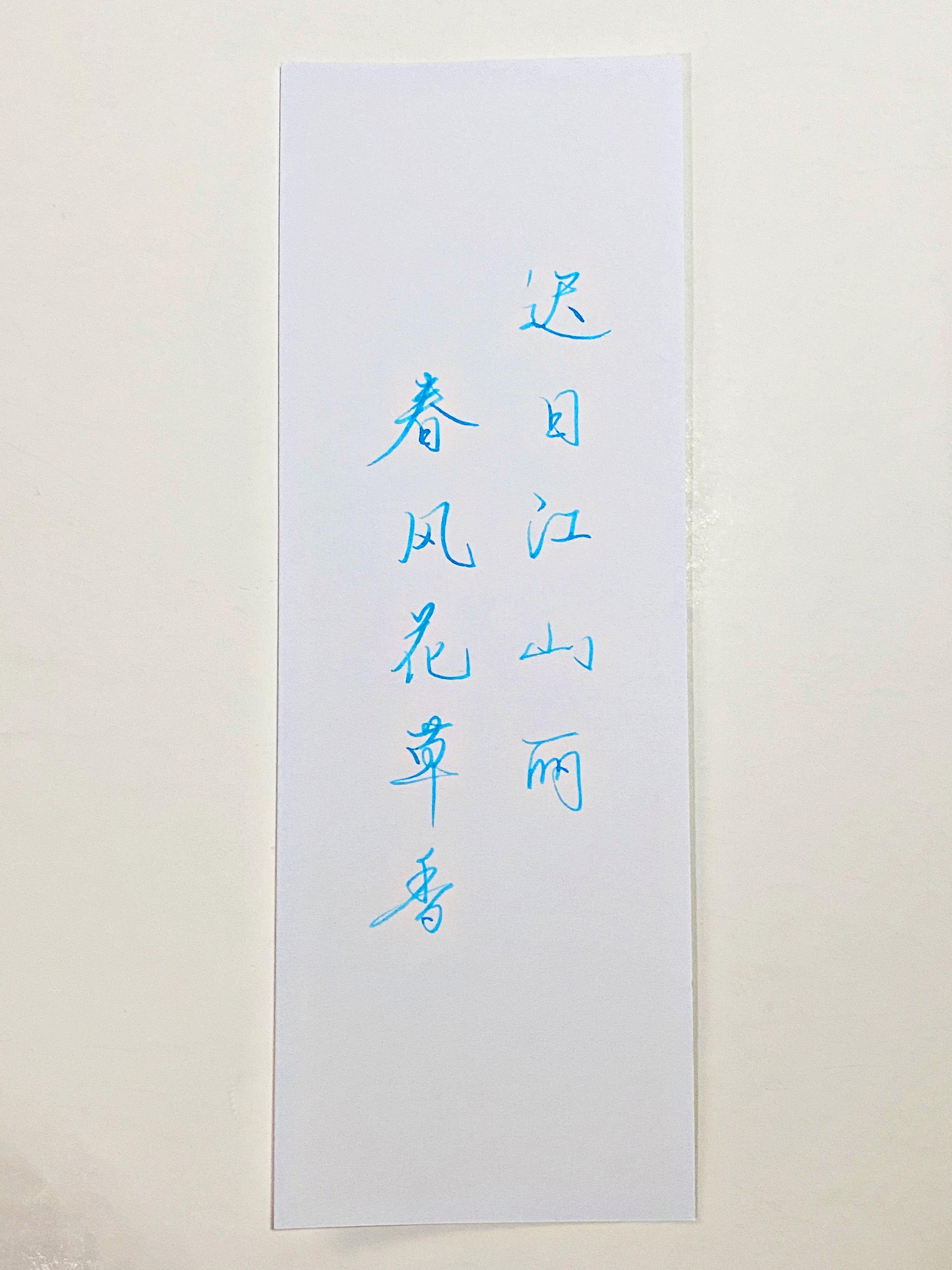 一起写写字  迟日江山丽 