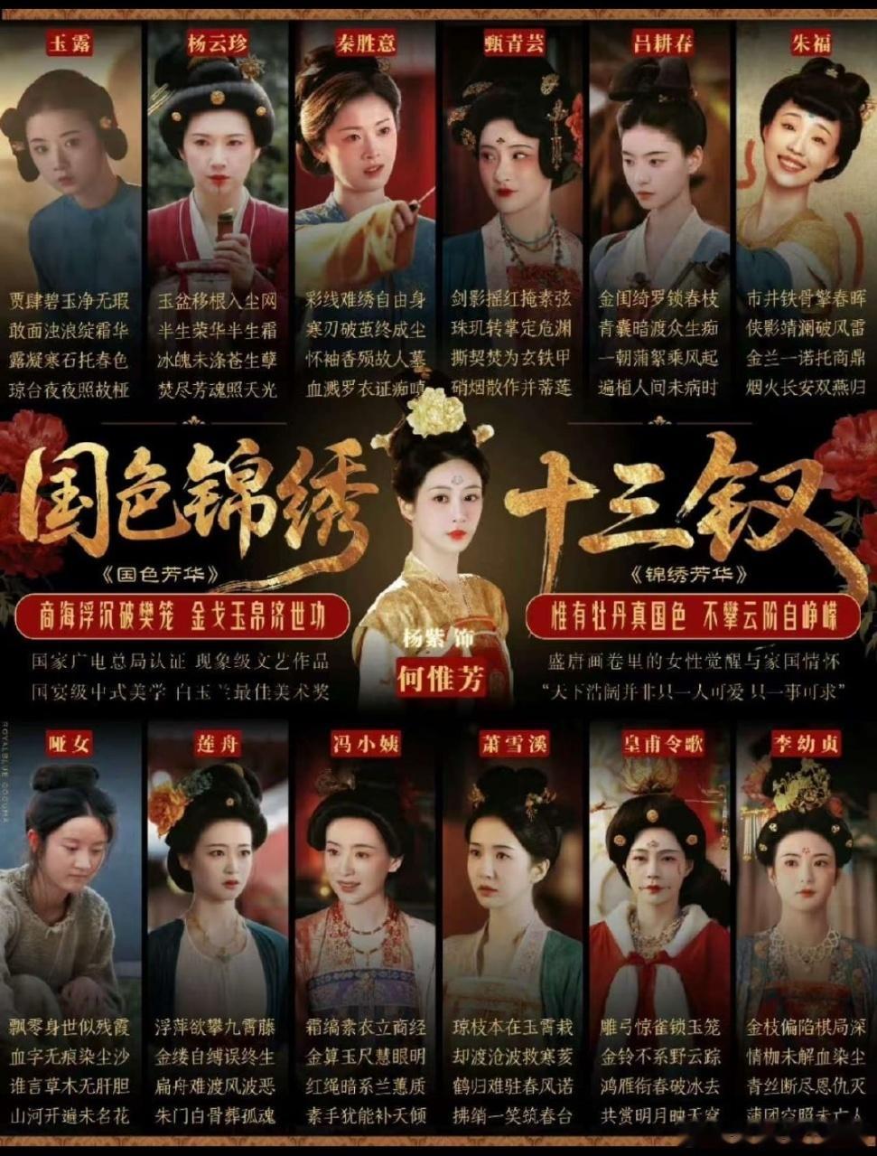 杨紫[超话]国色锦绣里的十三钗 ​杨紫粉丝好有格局，国色锦绣十三钗，这才是大女主