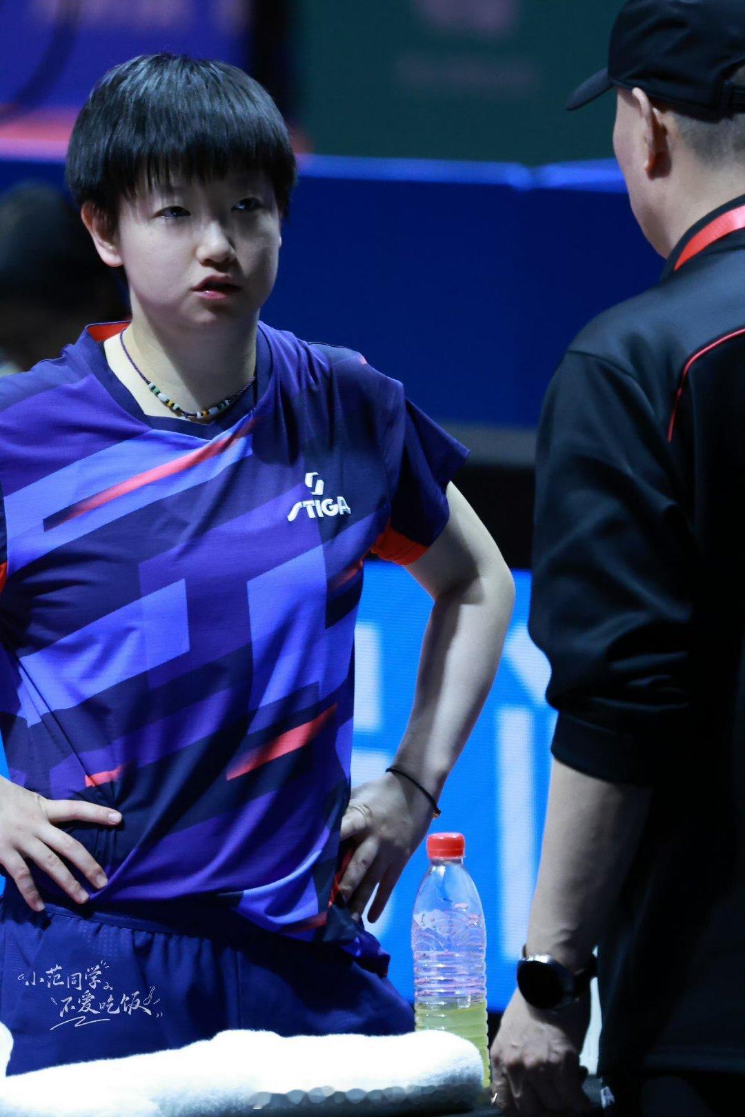 孙颖莎已经大比分3-0领先刘斐11-1、11-7、11-4