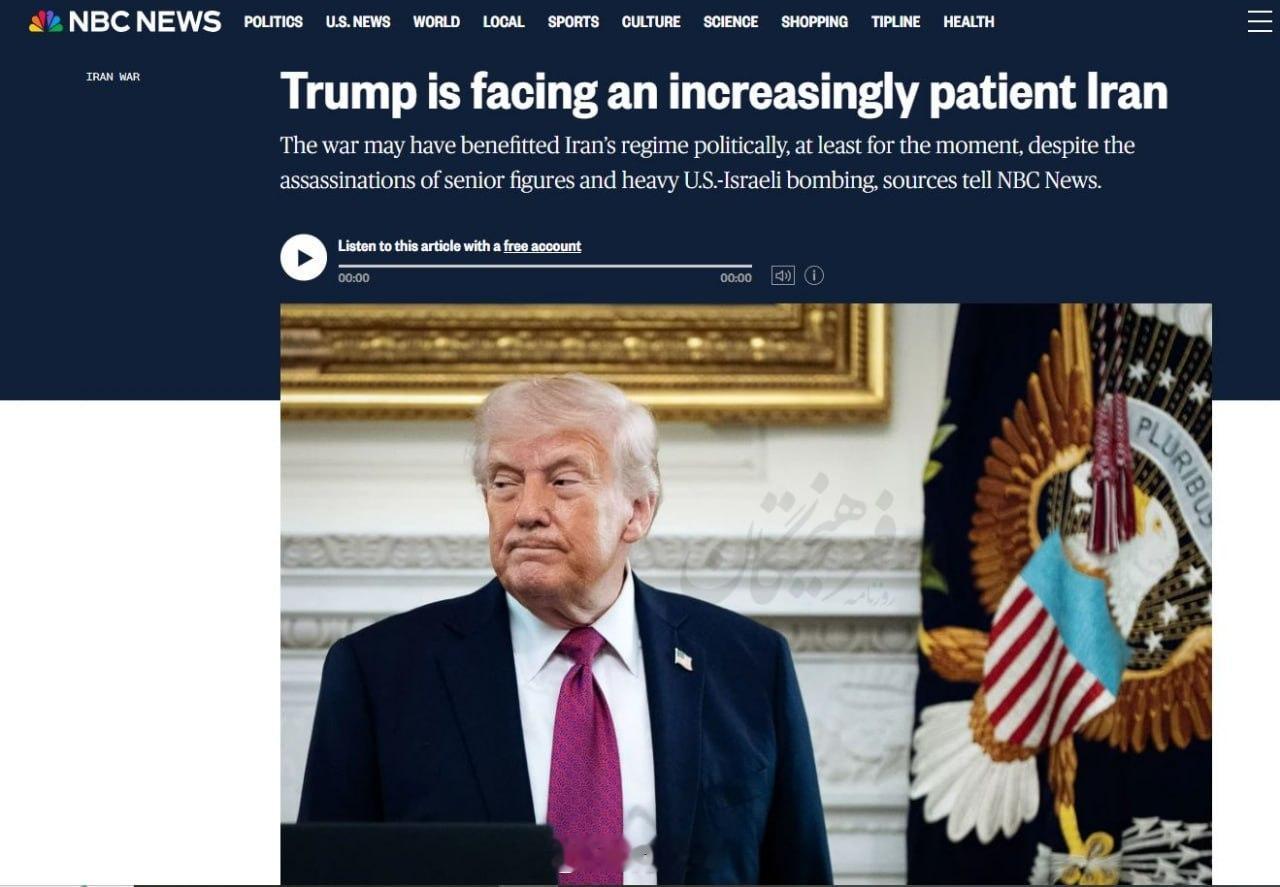 NBC新闻：特朗普焦虑面对日益耐心的伊朗NBC新闻：唐纳德・特朗普面对一个展现出