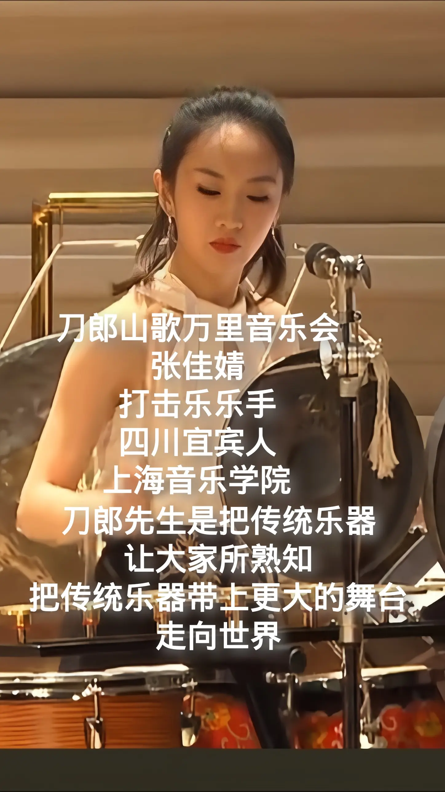 张佳婧打击乐乐手。刀郎山歌万里音乐会，张佳婧，打击乐乐手，四川宜宾人...