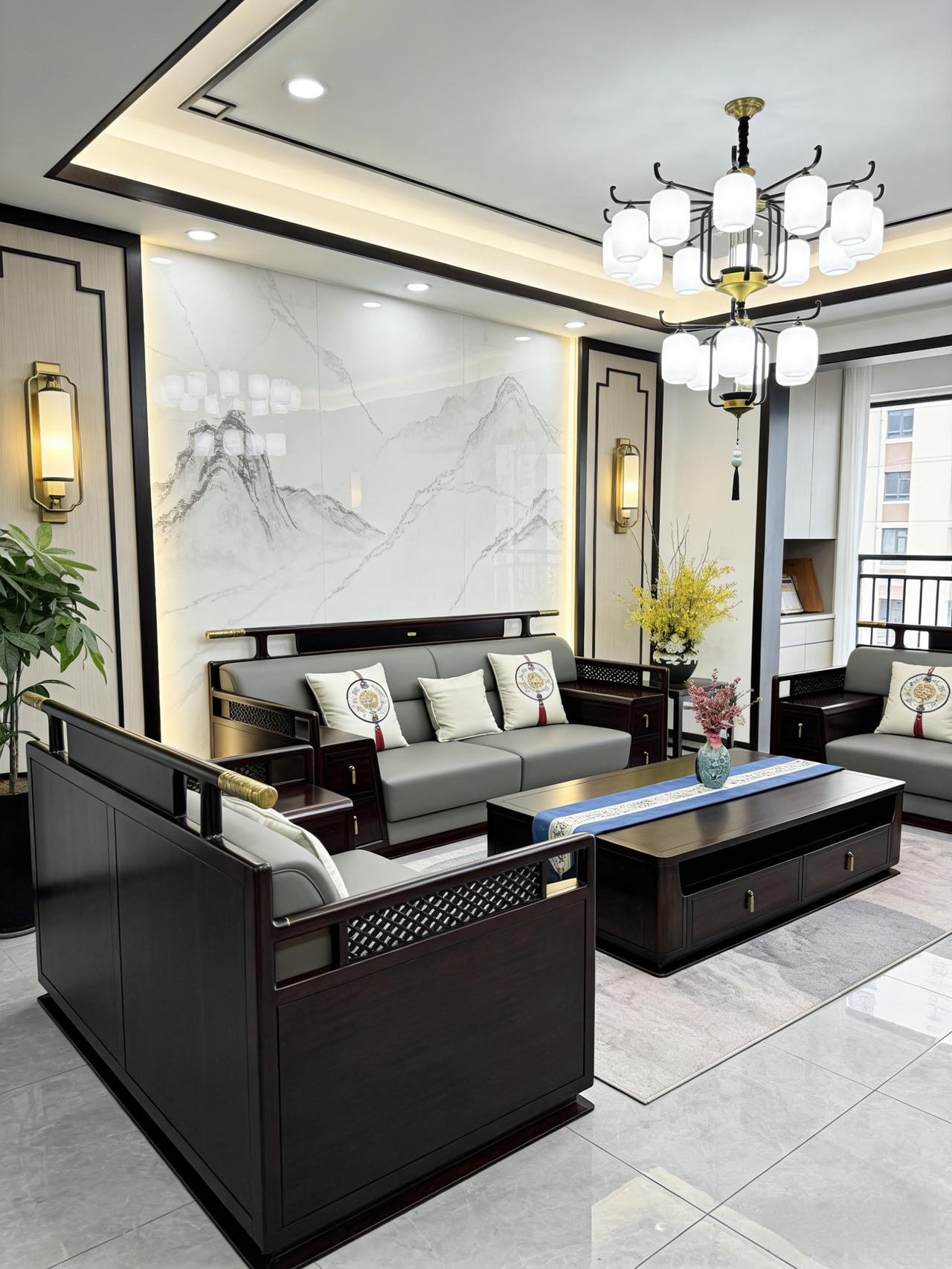 新中式家具 新中式家具 全屋定制家具 客厅搭配 新中式装修风格