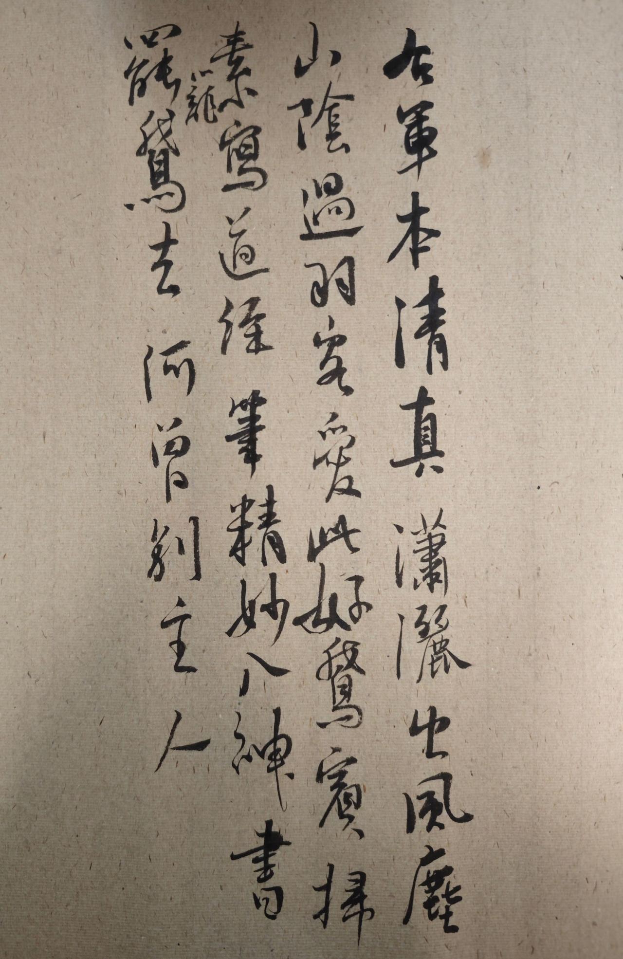 右军本清真，潇洒出风尘。
山阴过羽客，爱此好鹅宾。
扫素写道经，笔精妙入神。
书