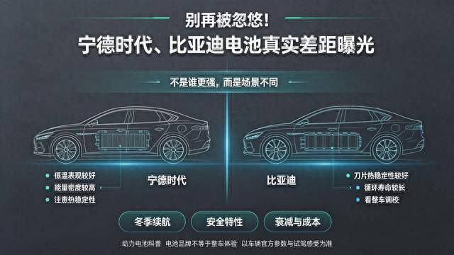 别再被忽悠！宁德时代、比亚迪电池真实差距曝光