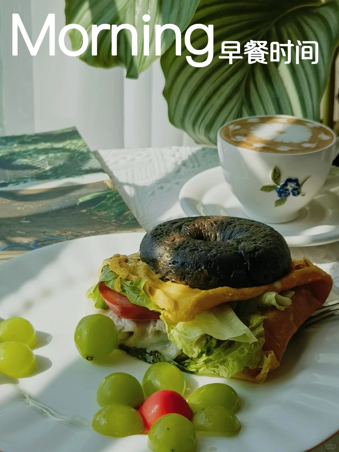 早餐🍔奶酪鸡蛋贝果，开启活力满满的一天