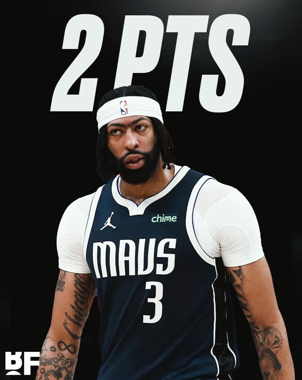 尴尬纪录！浓眉今日出战超过20分钟，9中1仅得2分创个人生涯最低 