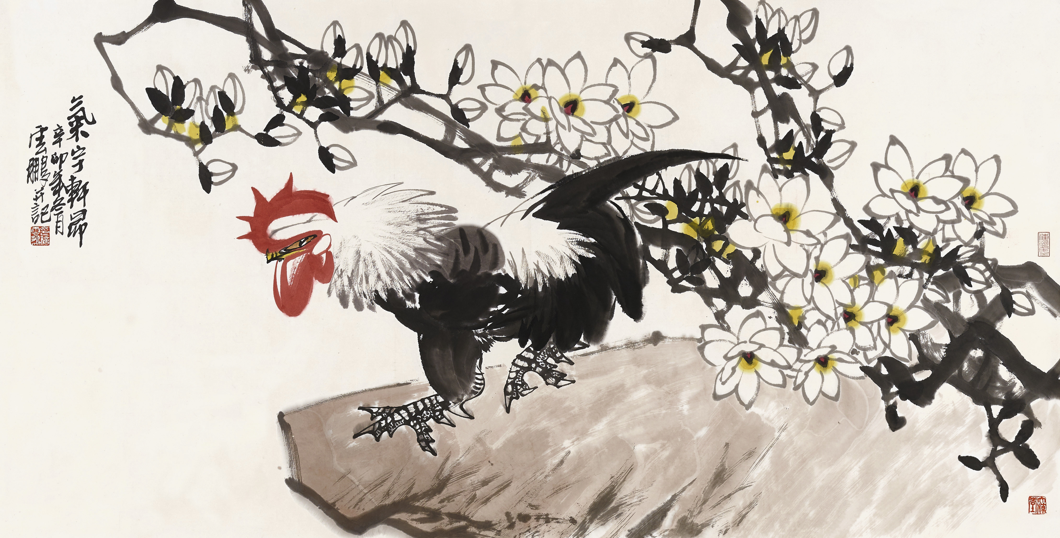 《玉兰花开，祥瑞自来》玉兰花，素有“报恩”之意，其花姿清丽脱俗，花香淡雅悠长。画
