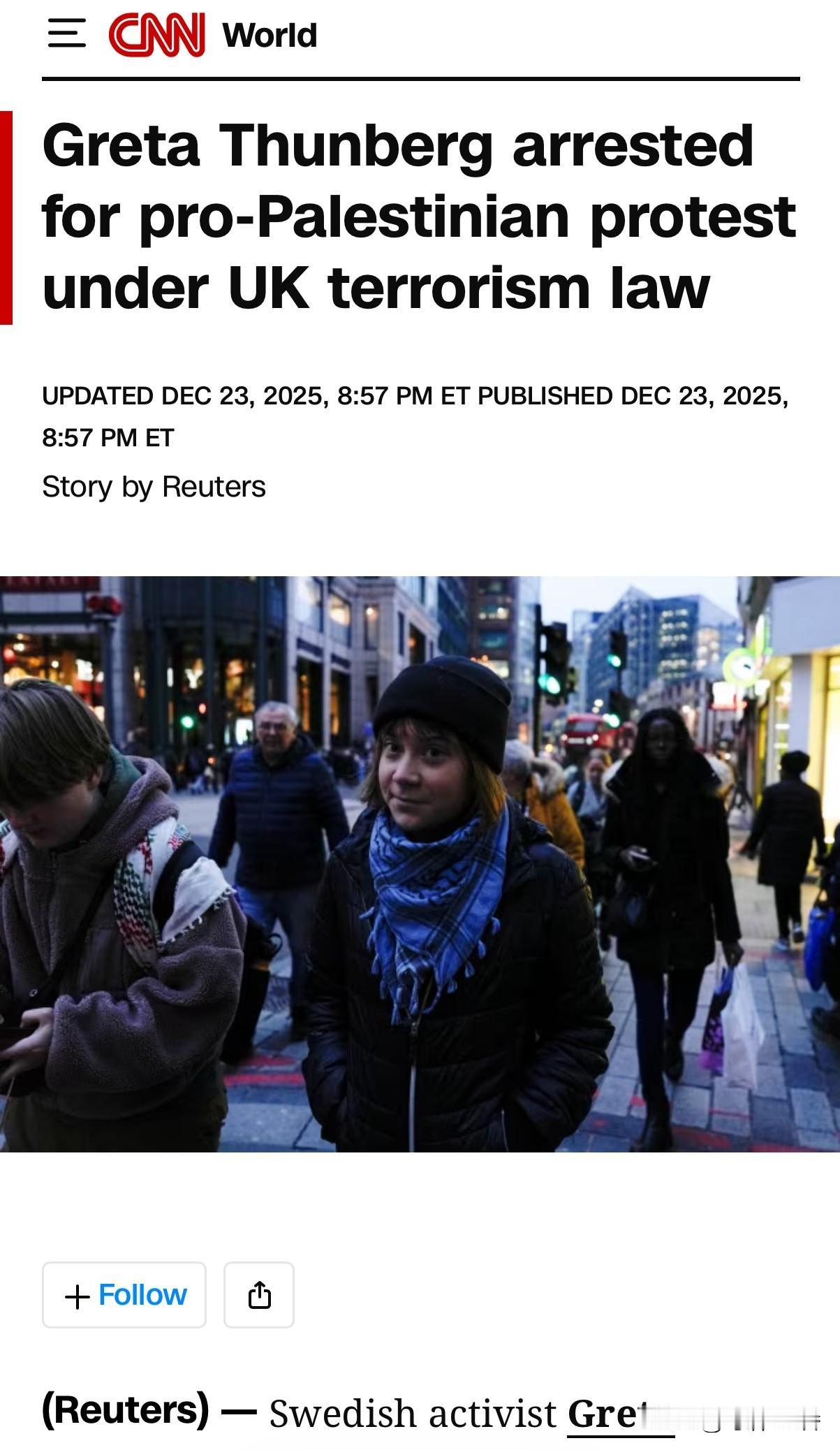 这个大孩子早年因四处奔走呼吁各国政府为阻止气候变化而获得诺贝尔和平奖，她现在走上