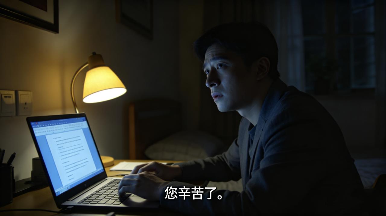 小陈凌晨两点给领导发了份方案，附了句“您辛苦了”。
领导秒回：“你也辛苦了。”