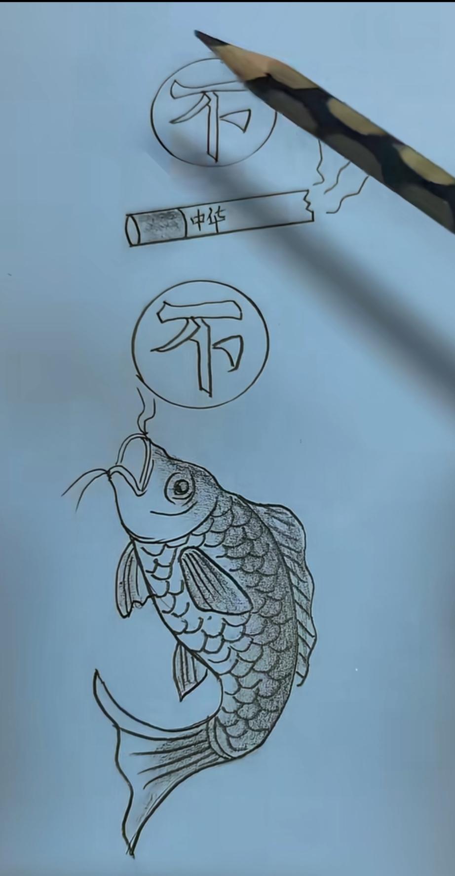 看图猜词语，开心快乐，这个组合很搞笑，有烟🚬有鱼🐟。这是什么词语呢？等着你的