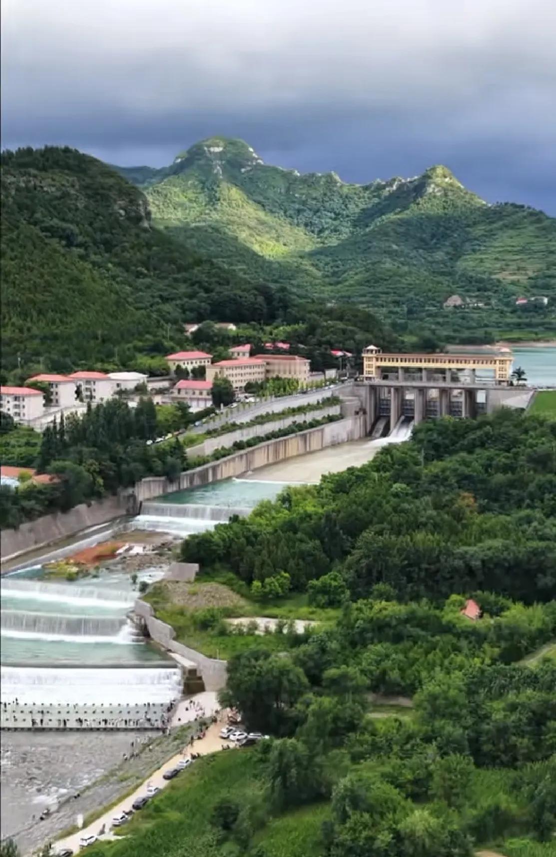 今日太河水库放水腾容现场一一一