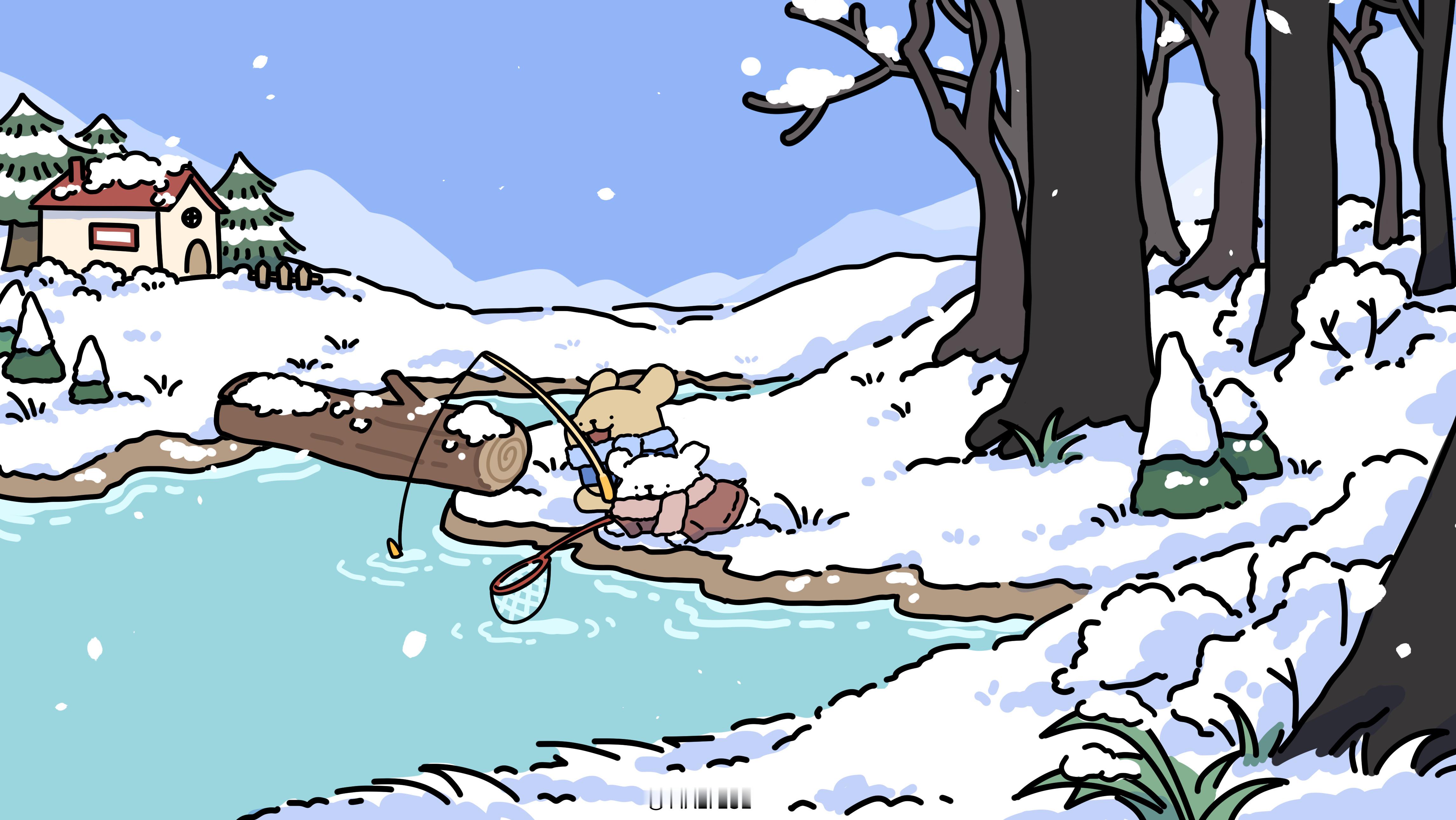 线条小狗电脑壁纸🐾 