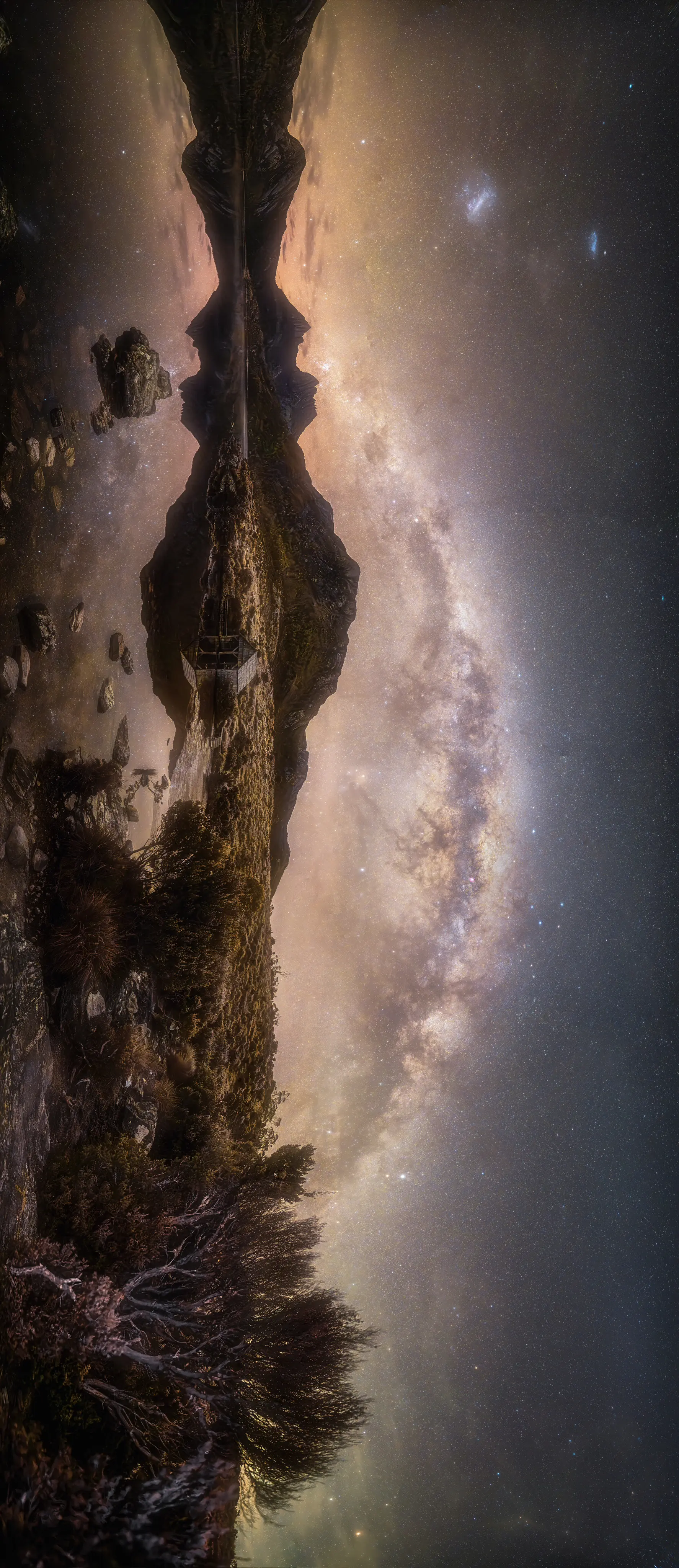 星空摄影课程现场教学样片之摇篮山银河全景。星空摄影课程现场教学样片之摇...