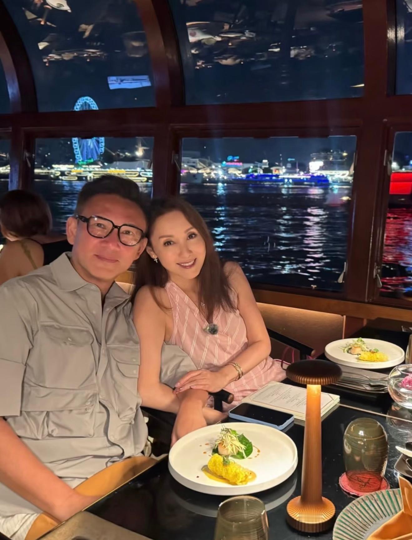 林文龙好宠老婆郭可盈，带她出海吃烛光晚餐！ 