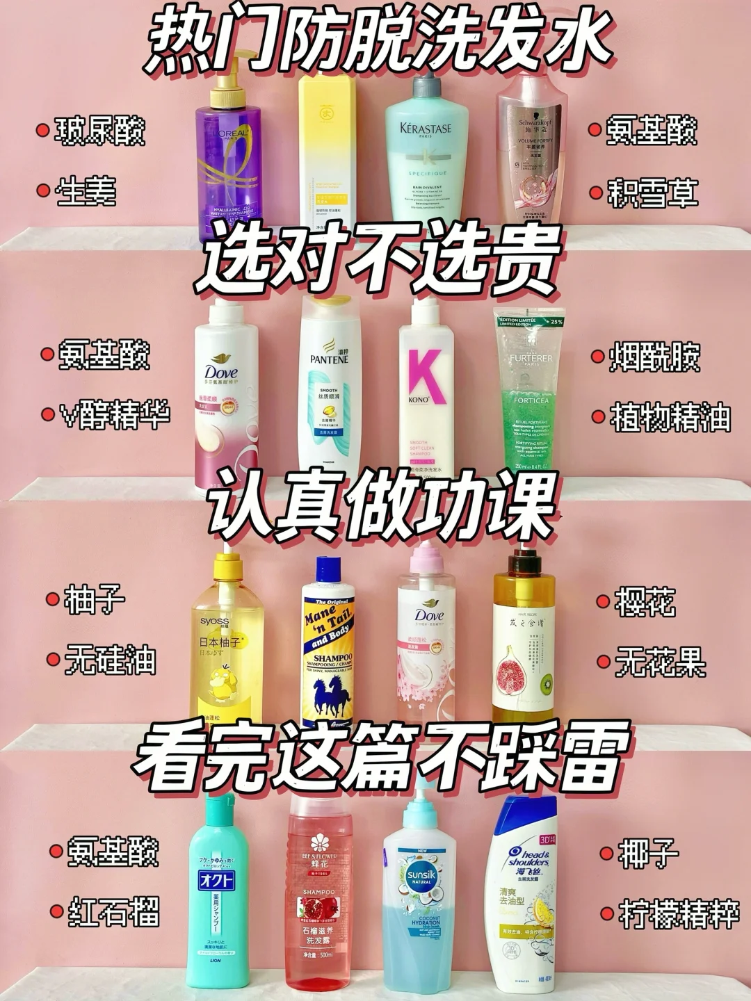 注意成分！热门防脱洗发水做好功课不踩雷