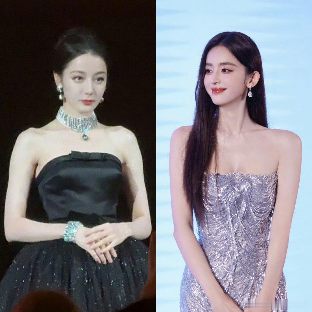 娜扎直角肩，热巴直角肩，两大美女好养眼