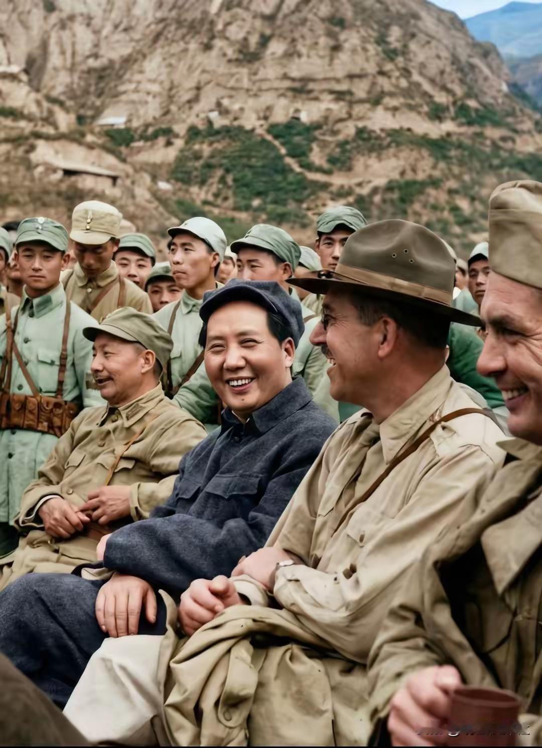 延安，与国际友人在一起！