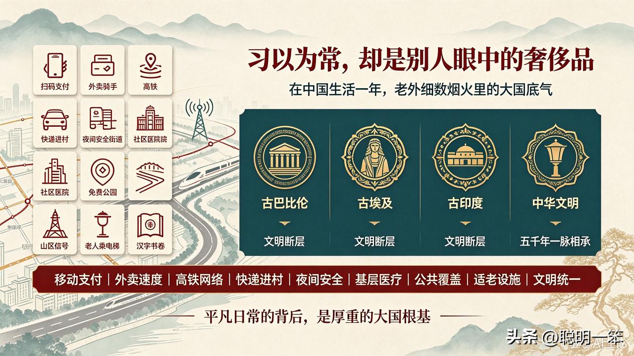 【老外在中国生活一年后感叹：这些习以为常的日常，在国外竟是奢侈品】
外网一位博主