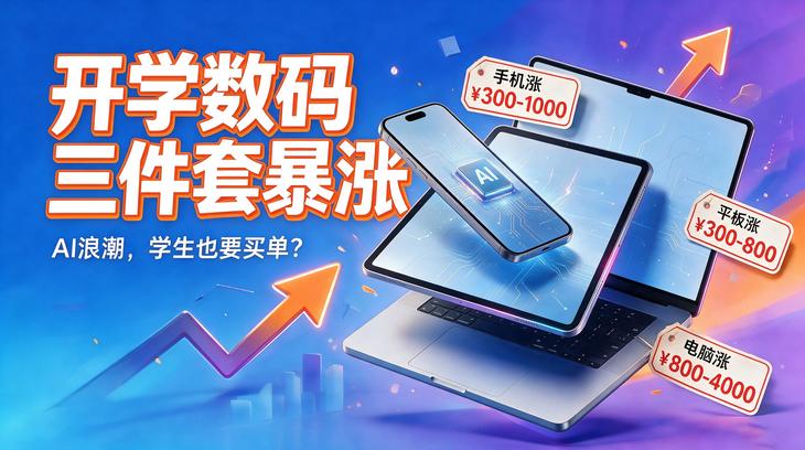 开学数码三件套直冲2万

开学数码三件套，
家长愁眉商家笑。
人工智能缺芯片，