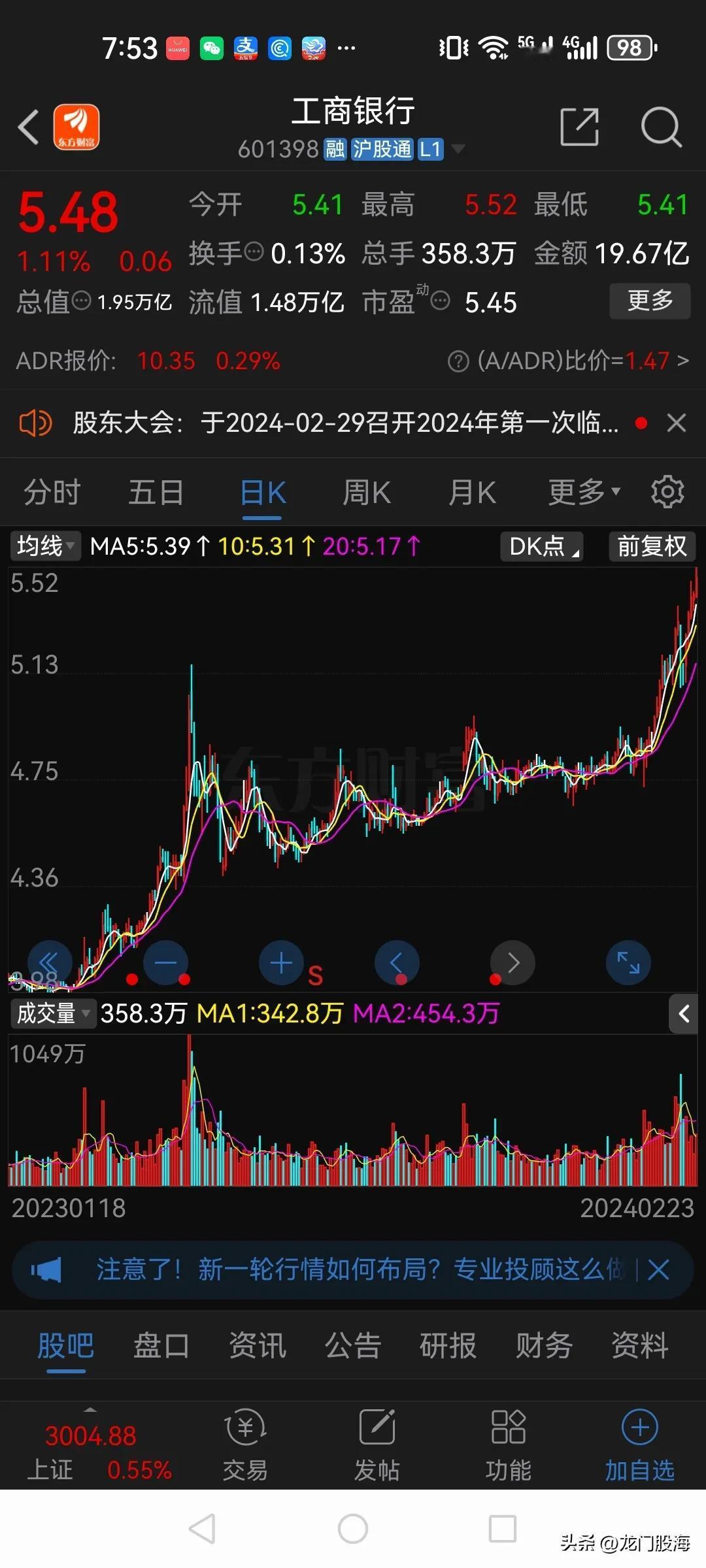 现在回头看，银行股才是真正的王者！

四大行不但躲过了节前的暴跌，而且还都全部逆