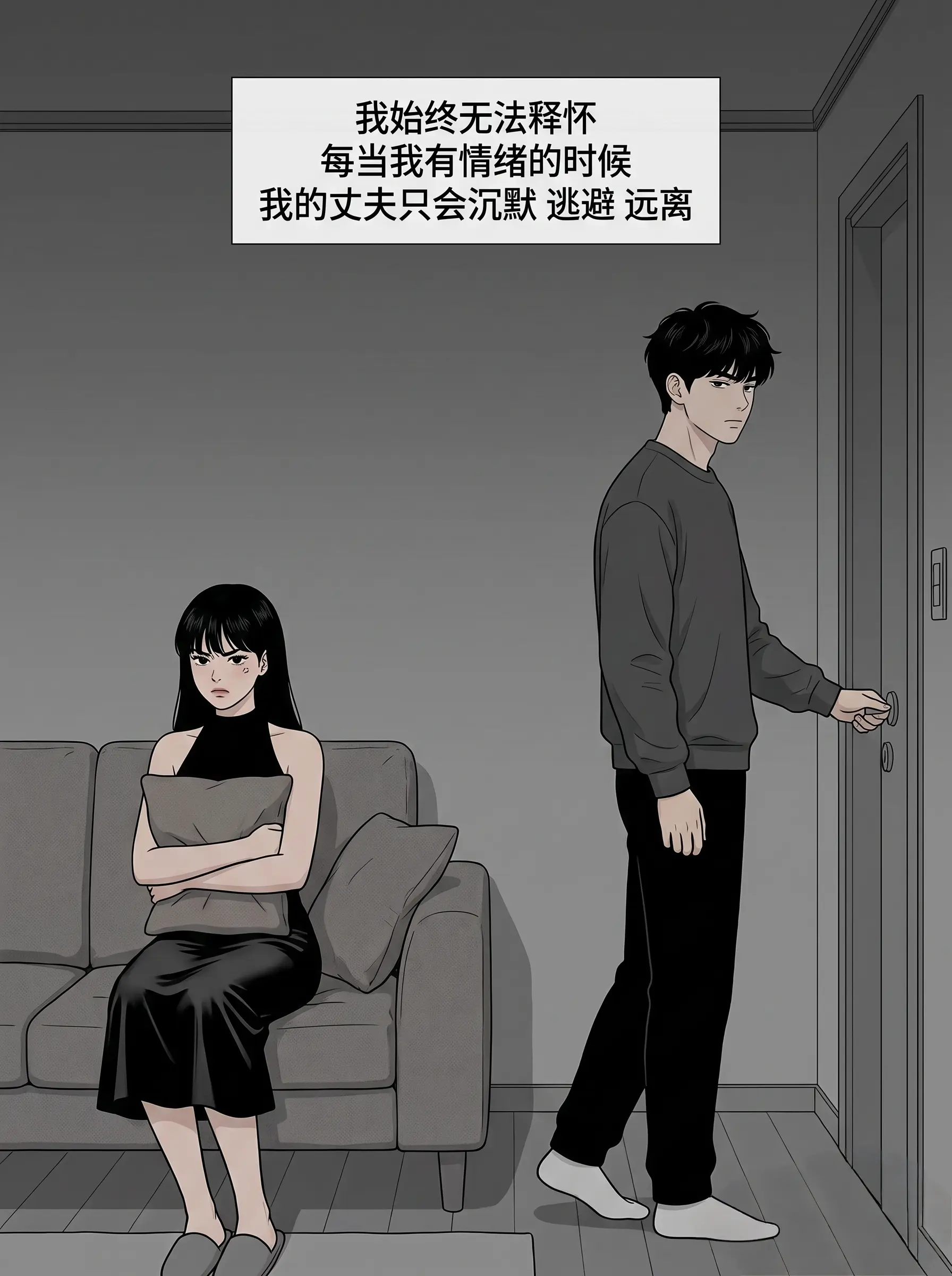 我始终无法释怀，我的丈夫只会逃避我的情绪。