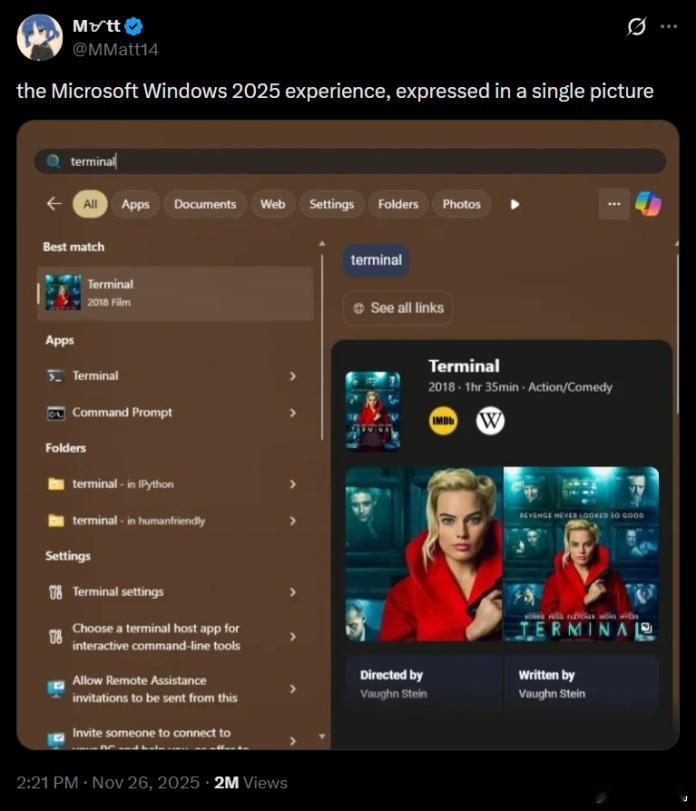 微软将为 Win11 搜索功能新增开关，支持彻底关闭必应网络搜索。 