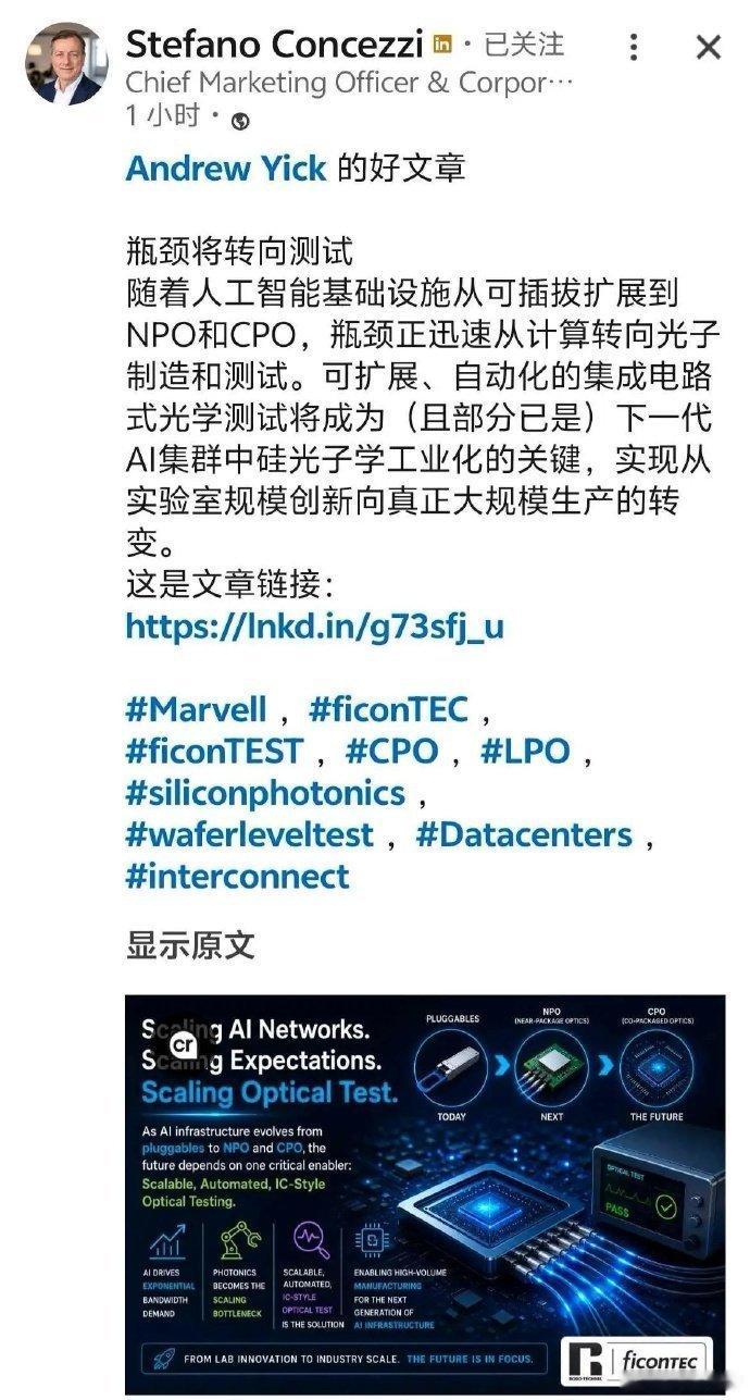 德国飞控ficontec董秘又推好文章了作者Andrew Yick是Marvel