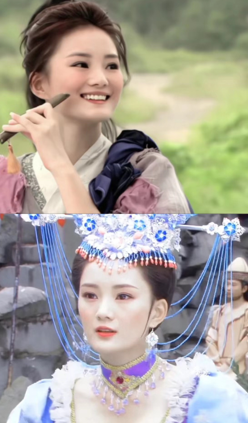 乞丐服上身也遮不住的美貌小时候真的很喜欢馨子这个演员，灵动又不失美丽兔子精白雪才
