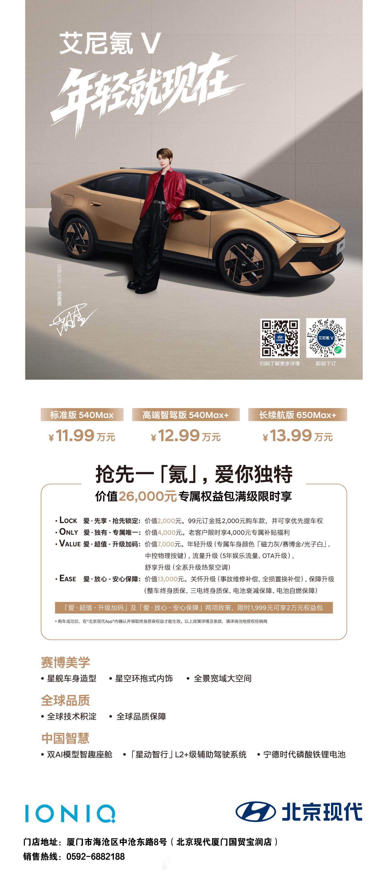 北京现代全新高端纯电艾尼氪V，震撼上市！先锋星际设计，低趴超跑造型，2.9米超长