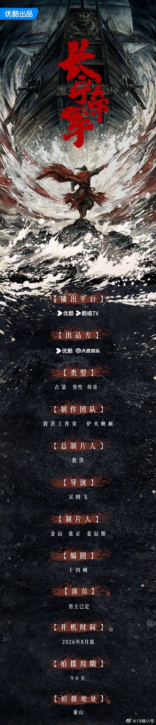 《长宁帝君》男主已定，是谁呢