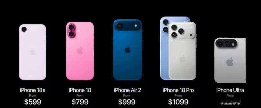 iPhone 18 系列将分两场发布会：

2026年9月秋季：iPhone 1