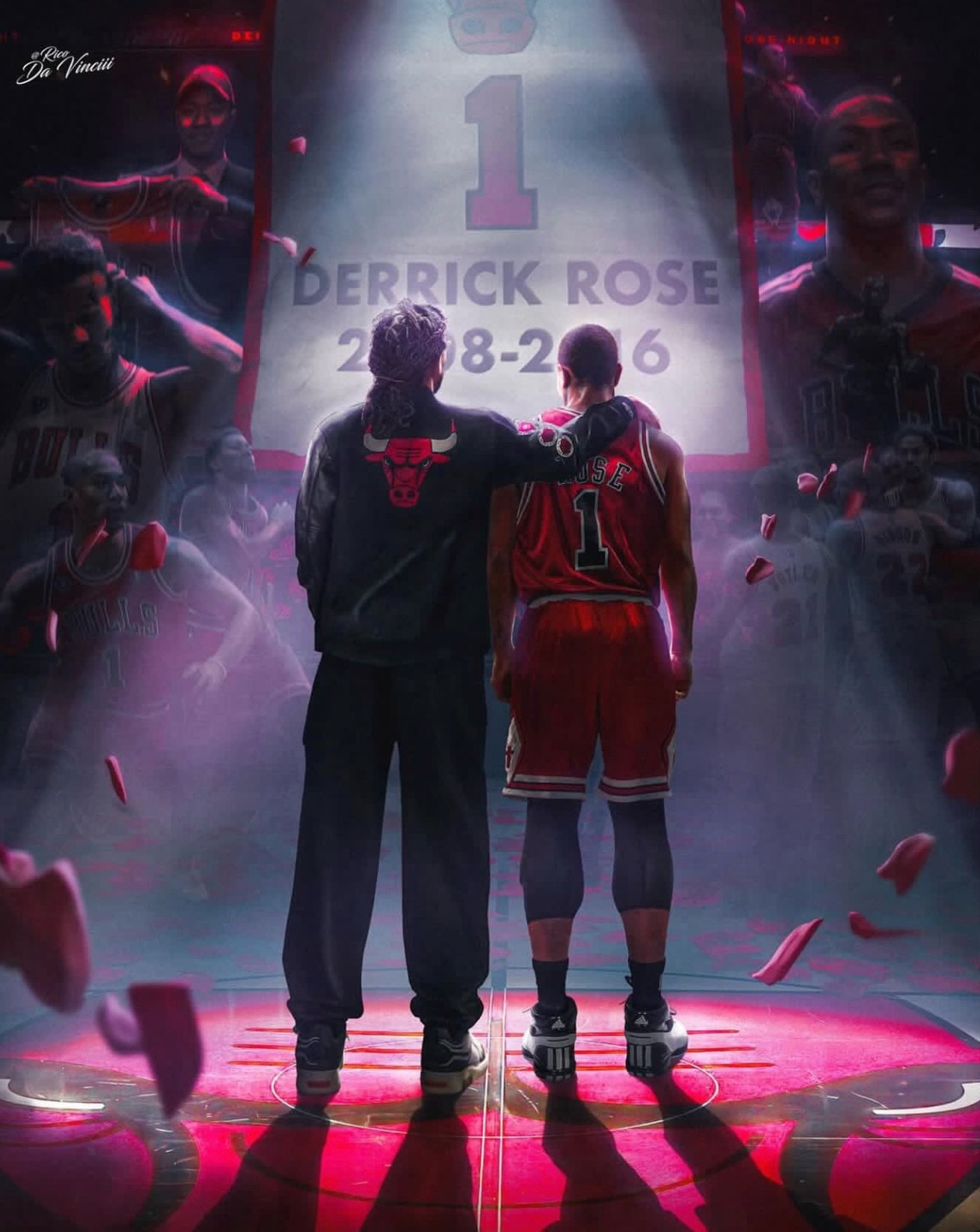 永远的玫瑰！公牛将在今天退役罗斯的1号球衣！公牛退役罗斯球衣罗斯球衣退役仪式