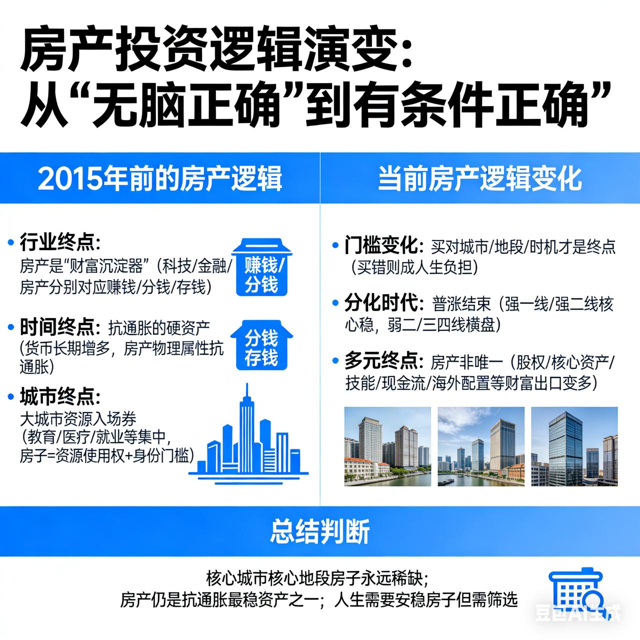帮我生成图片：买房才是人生终点
房产 = 身份终点 + 资产终点 + 城市终点。