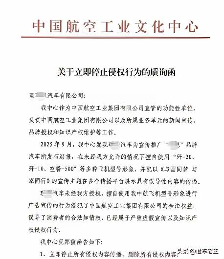 有没有眼尖的同学，能看的清楚这是说哪个汽车品牌侵权了歼20