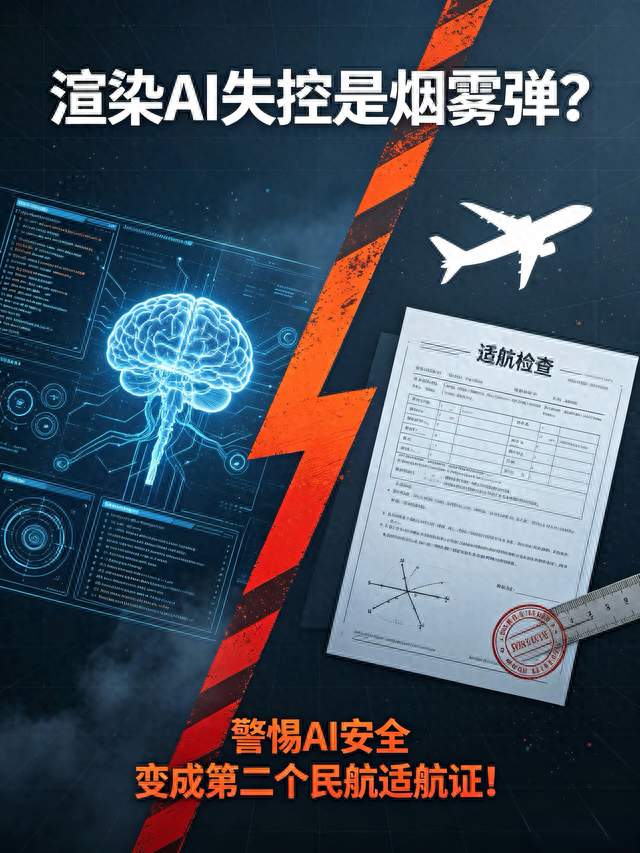 渲染AI失控是烟雾弹？警惕AI安全变成第二个民航适航证！
