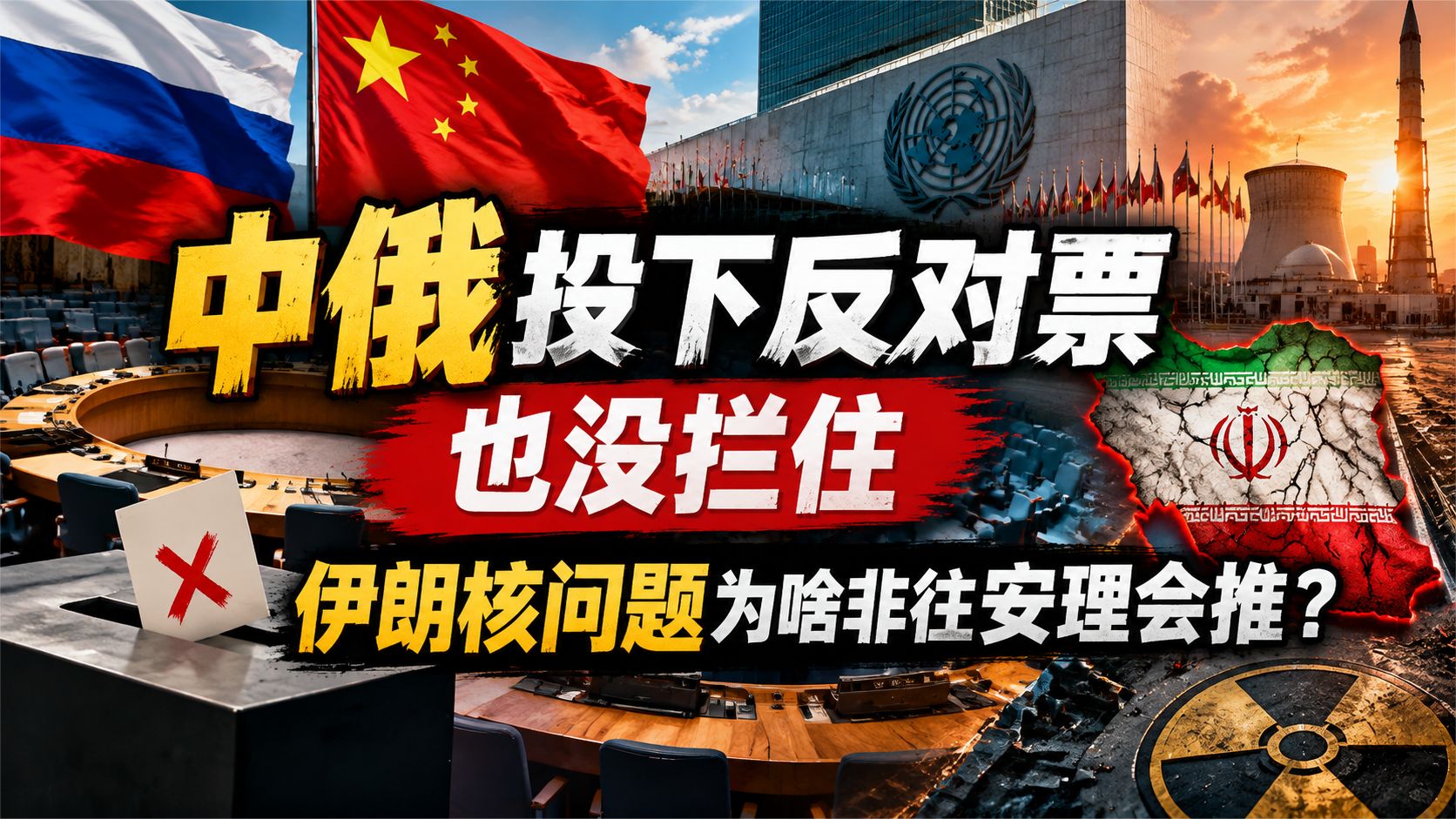 中俄投下反对票也没拦住，伊朗核问题为啥非往安理会推？