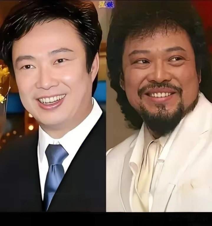 张菲和费玉清真不像是一个爹妈生的。
张菲胡子拉碴，粗枝大叶；费玉清文质彬彬，玉树