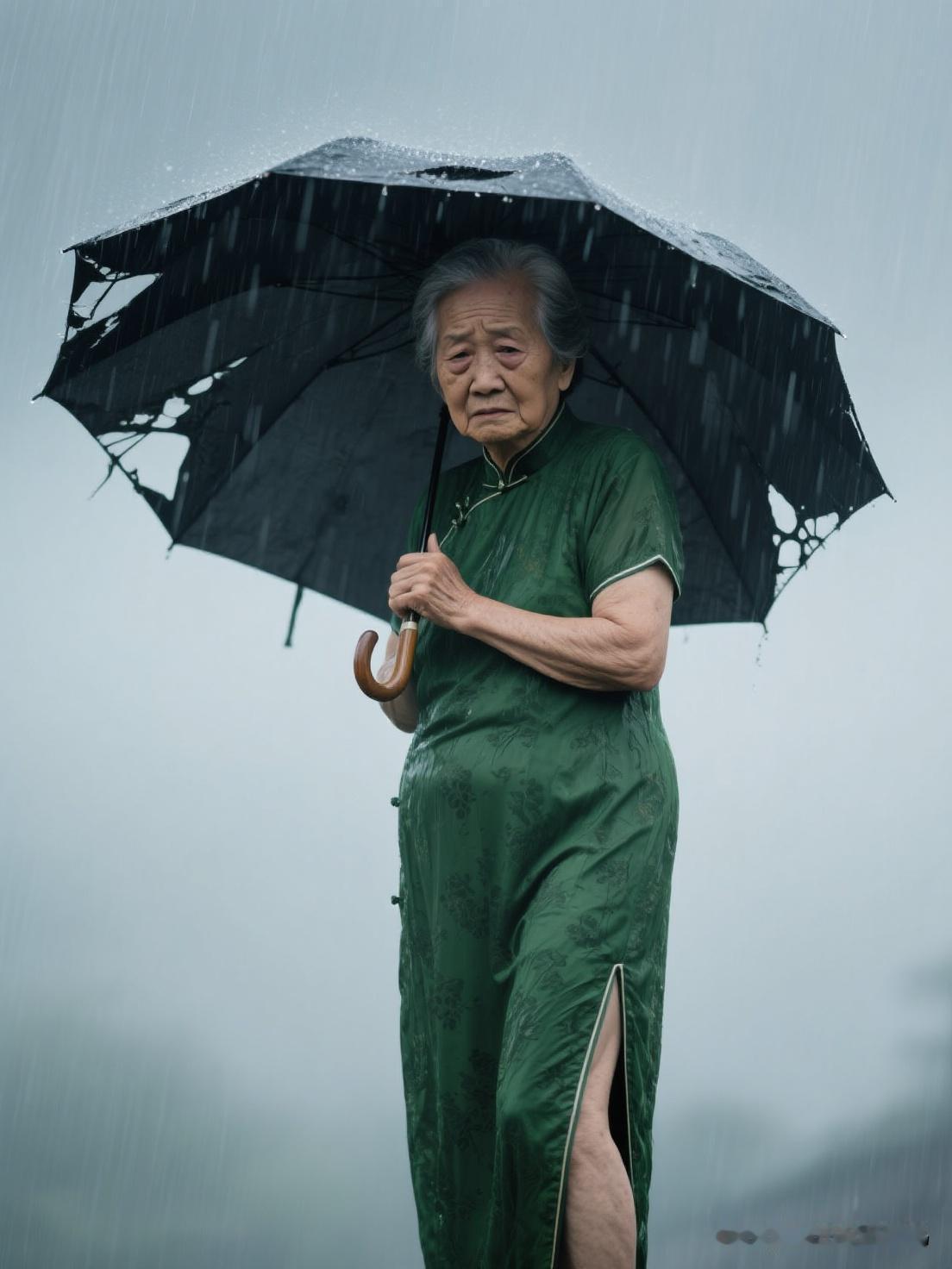 伞姐明明人生早已漏洞百出、满目疮痍，却偏偏不肯面对现实，整日活在自我欺骗的美梦当