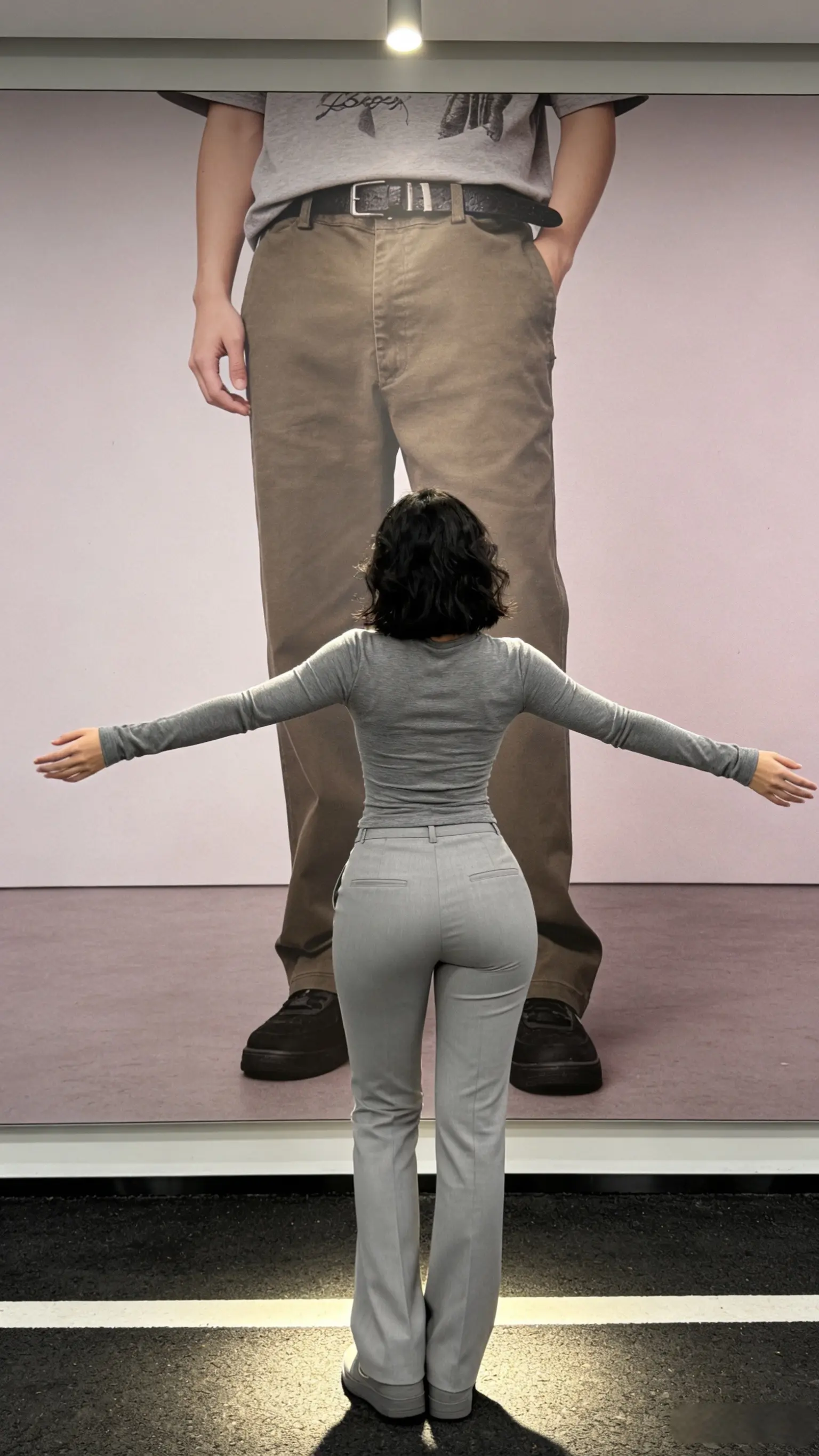 美拉德风格咖色直筒休闲裤男美式复古vintage宽松百搭长裤    ✓